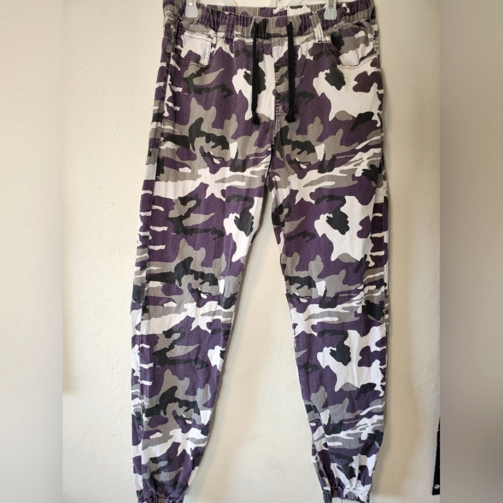 Purple Camo Cargo Pants